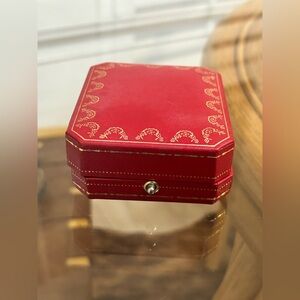 Vintage Cartier Paris Red Jewelry Presentation Box Authentic Estate